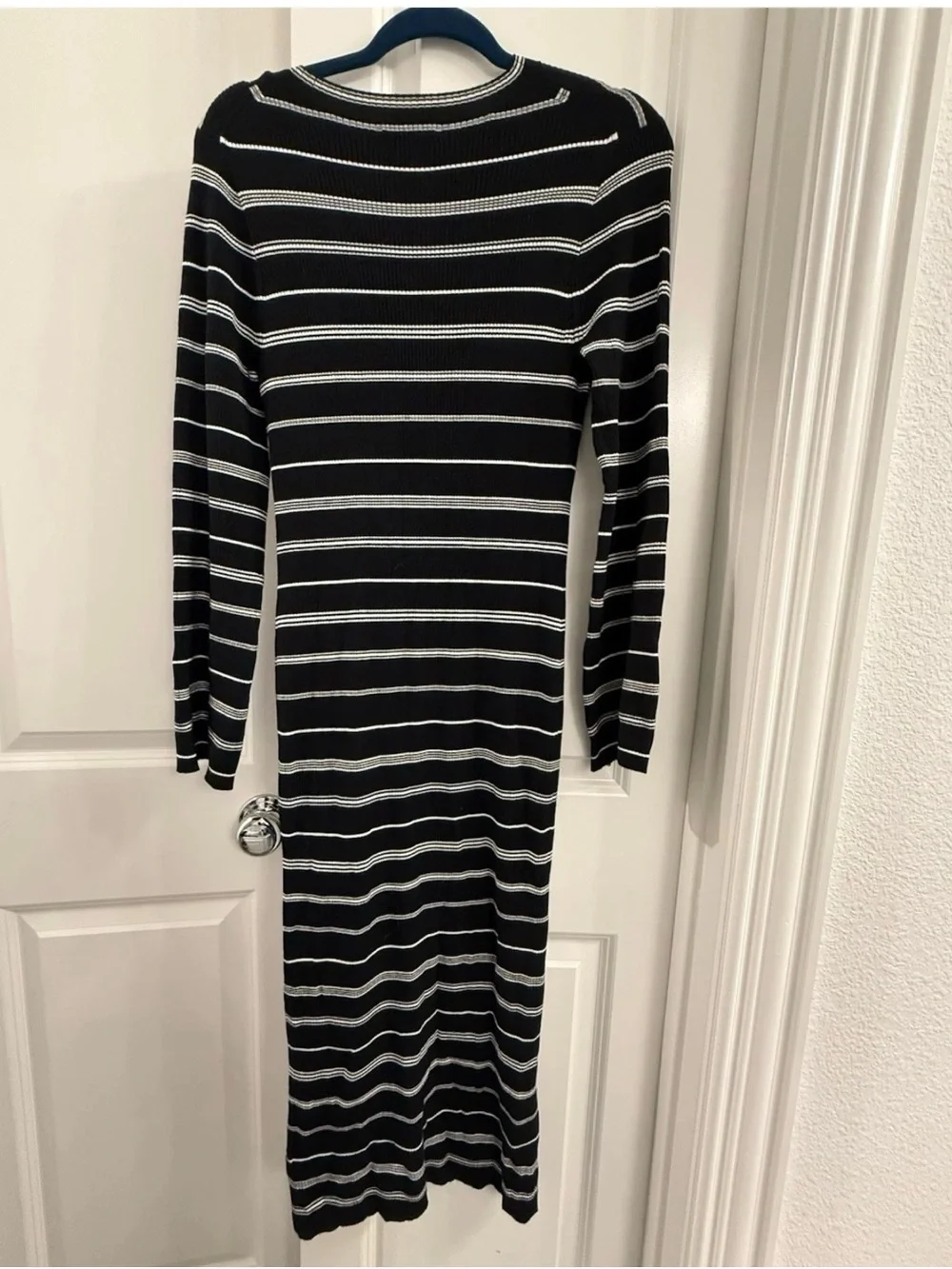 J.CREW Women's Striped Knit Long Sleeve Sweater Dress NWT Size Small